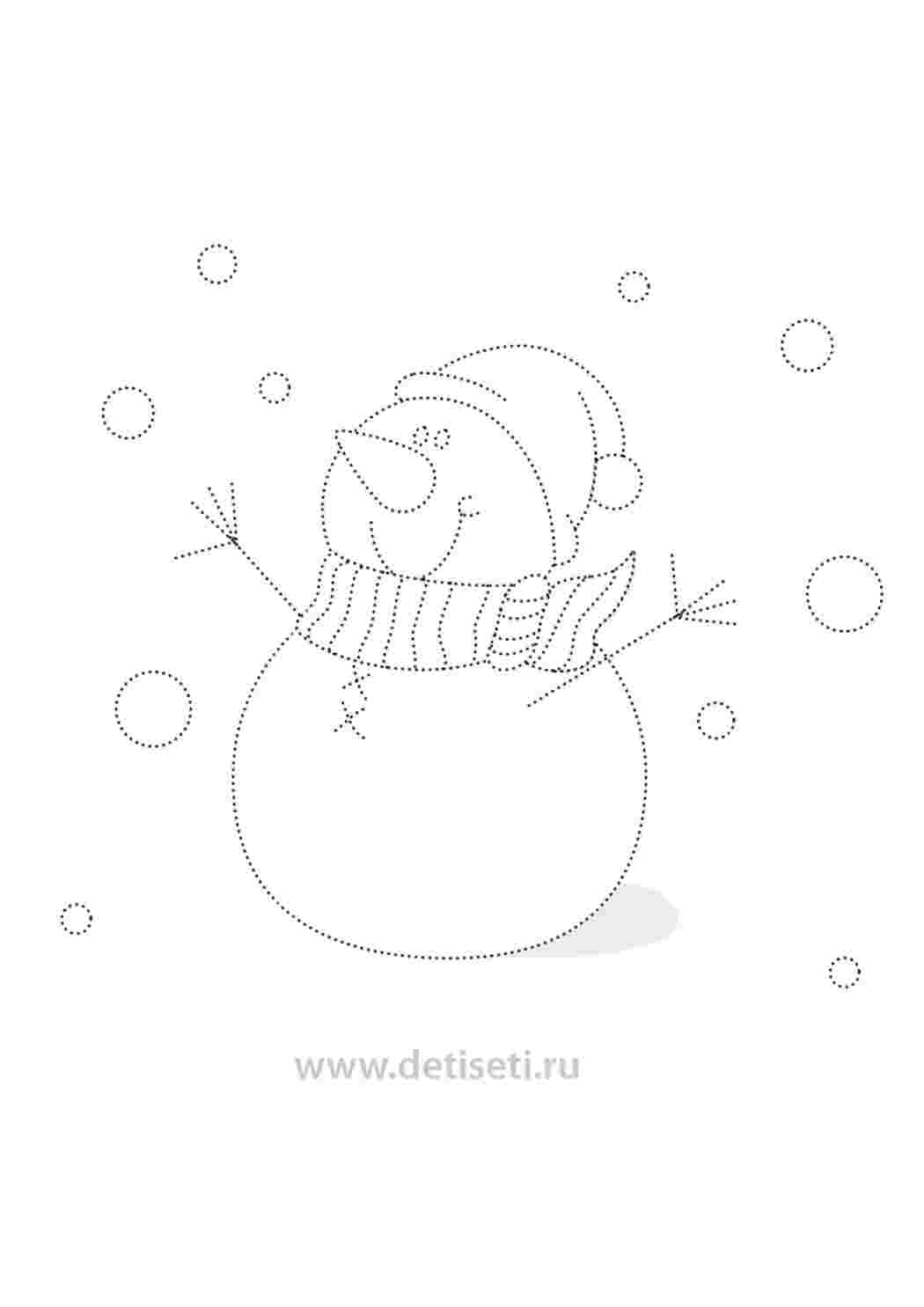 Раскраска Розфарбунки за пунктирними лініями для дітей молодшого віку