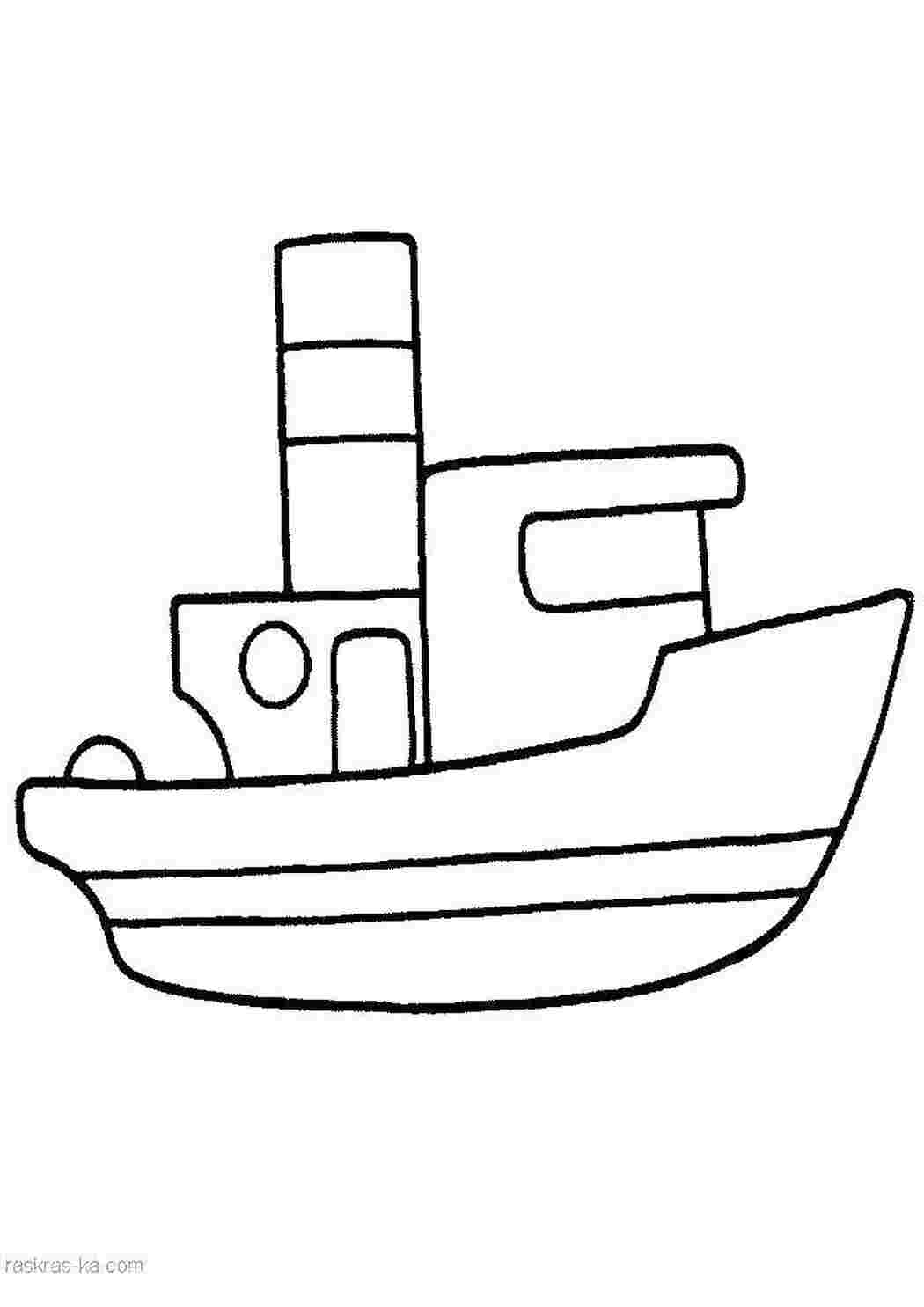 Раскраска Кораблик