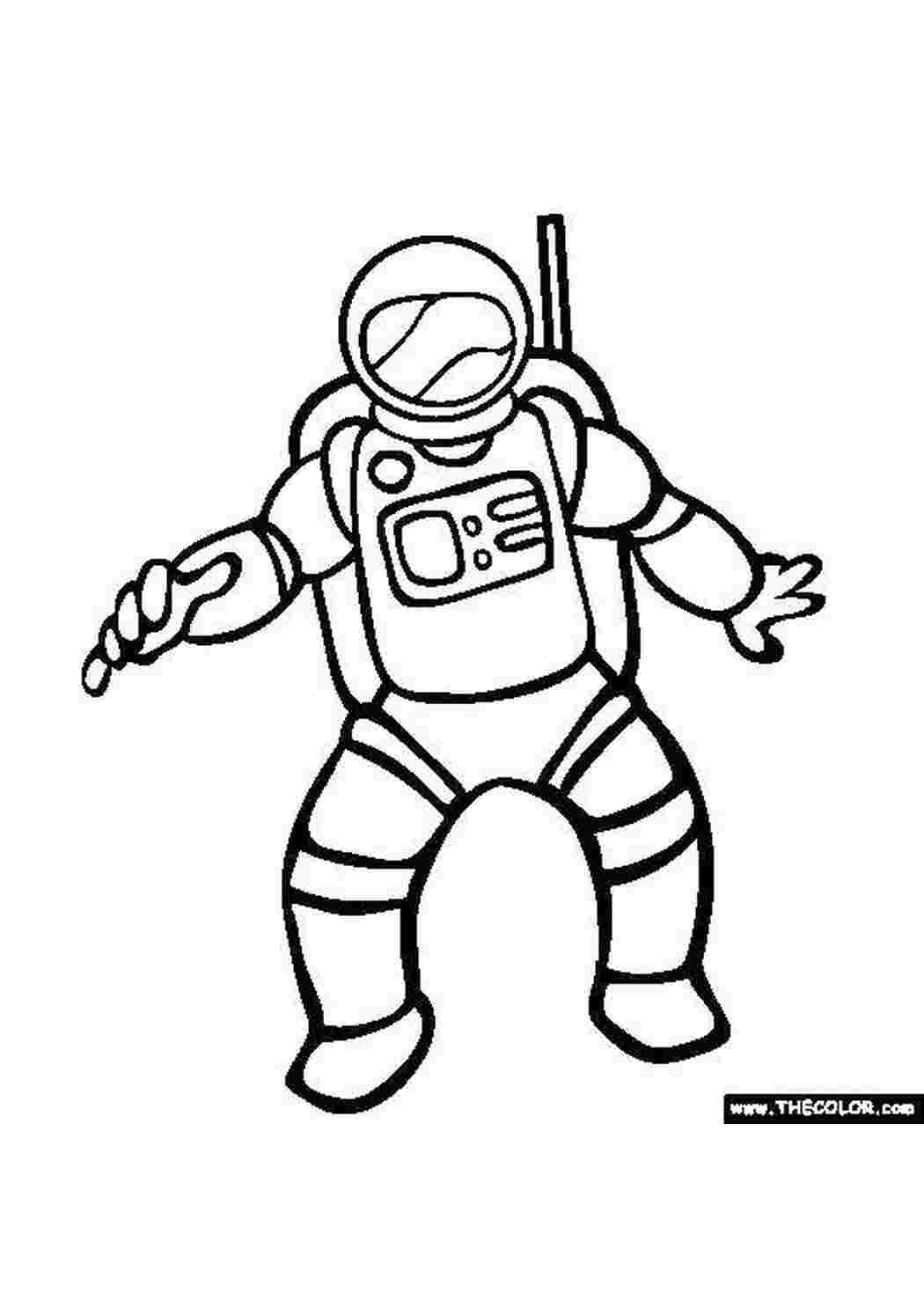 Раскраска Космонавт