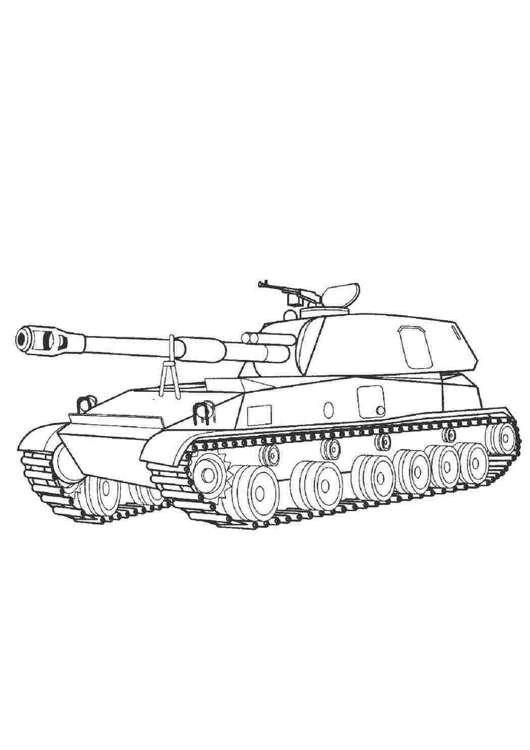 Раскраска Танк
