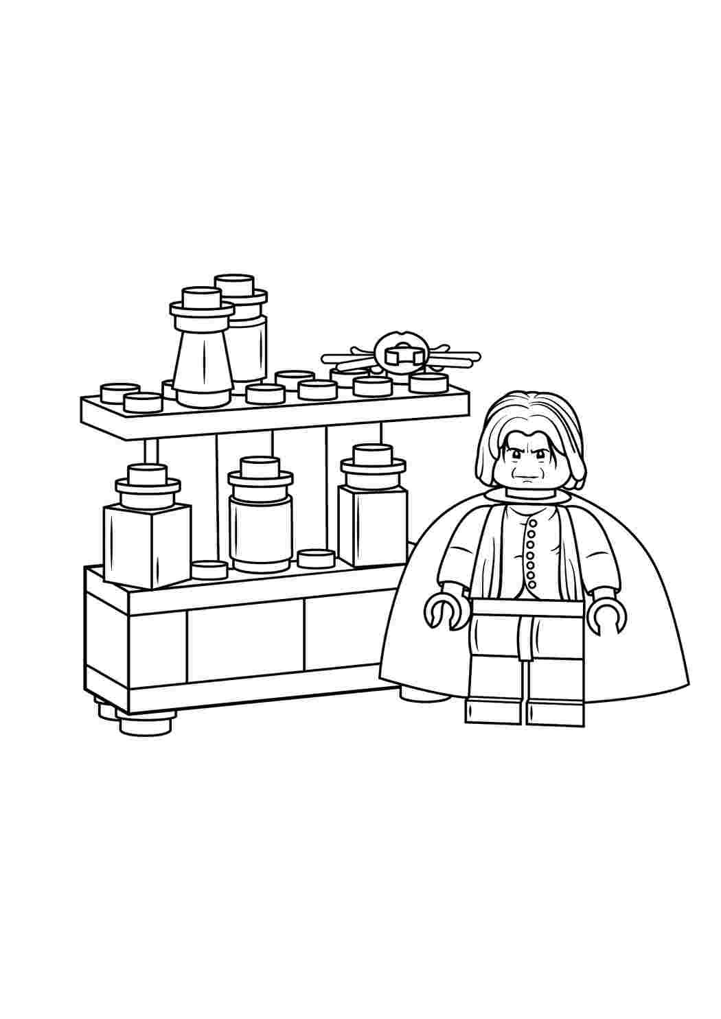 Раскраска Гарні розмальовки Розфарбування Гаррі Поттер Лего Северус Снейп