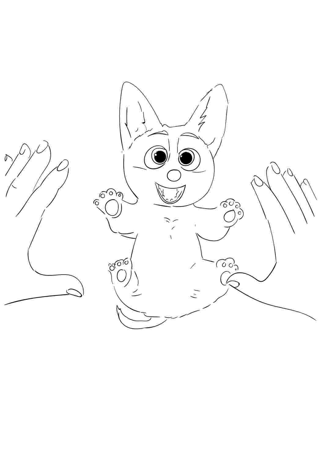 Раскраска Гарні розмальовки Розфарбування коргі Коргі та людина