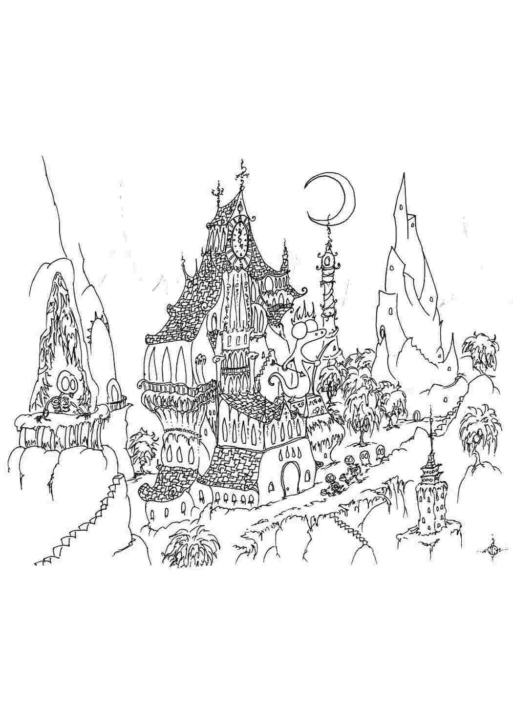 Раскраска Замок