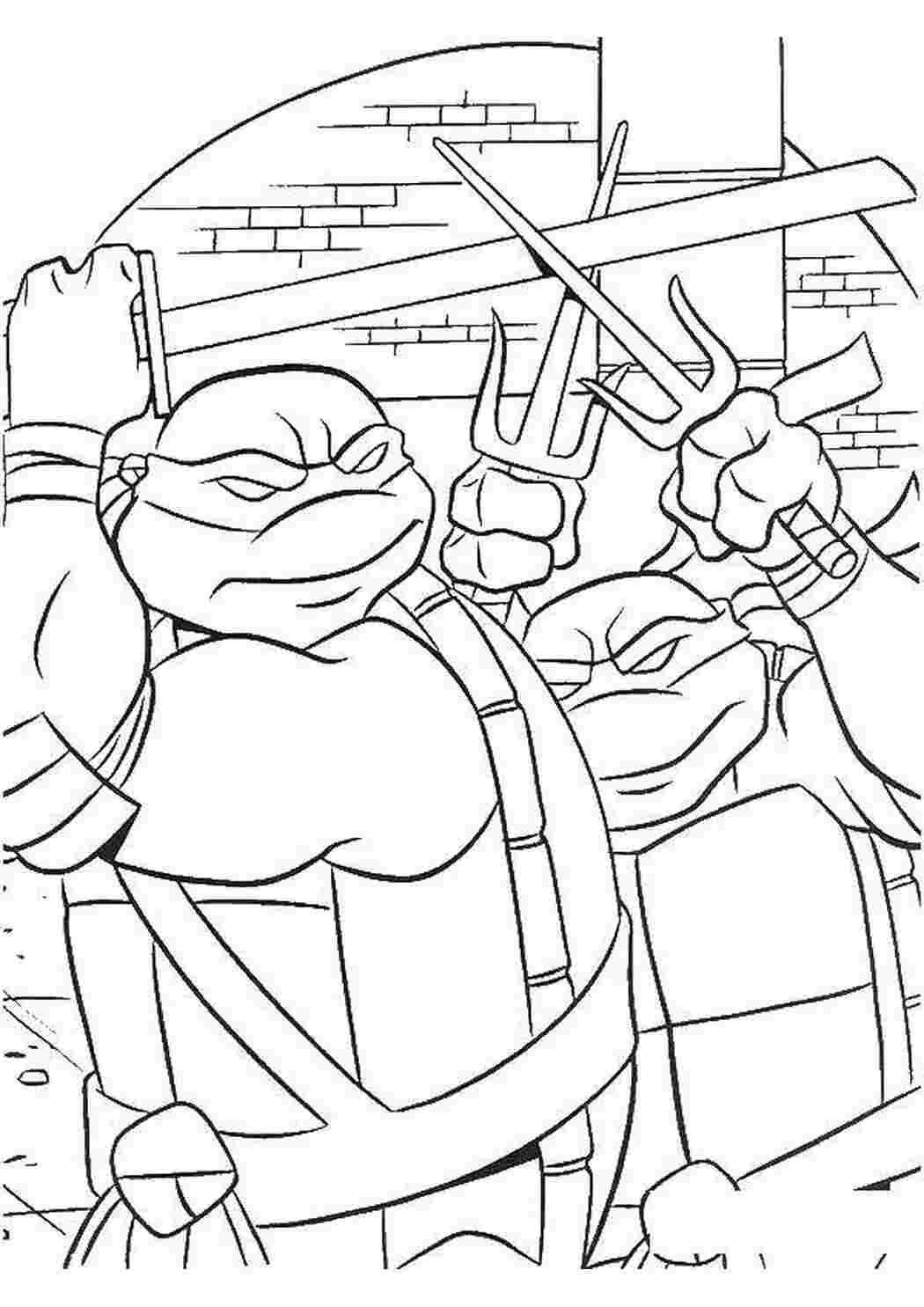Раскраска Ніндзя черепаха