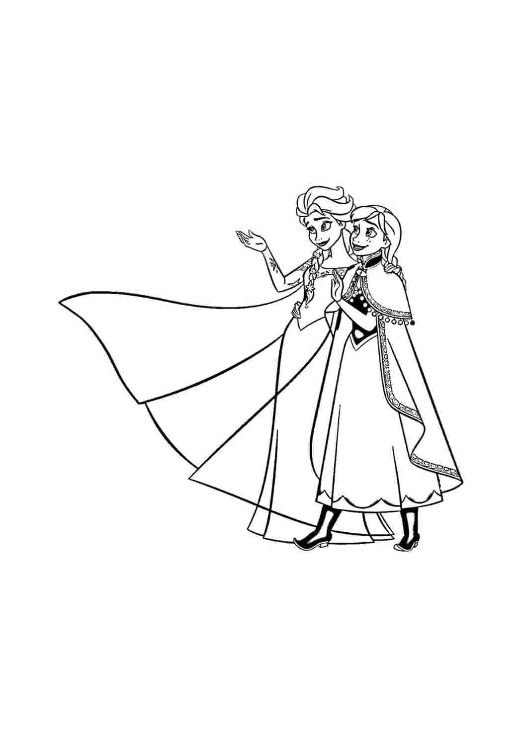 Раскраска Гарні розмальовки Персонаж Анна