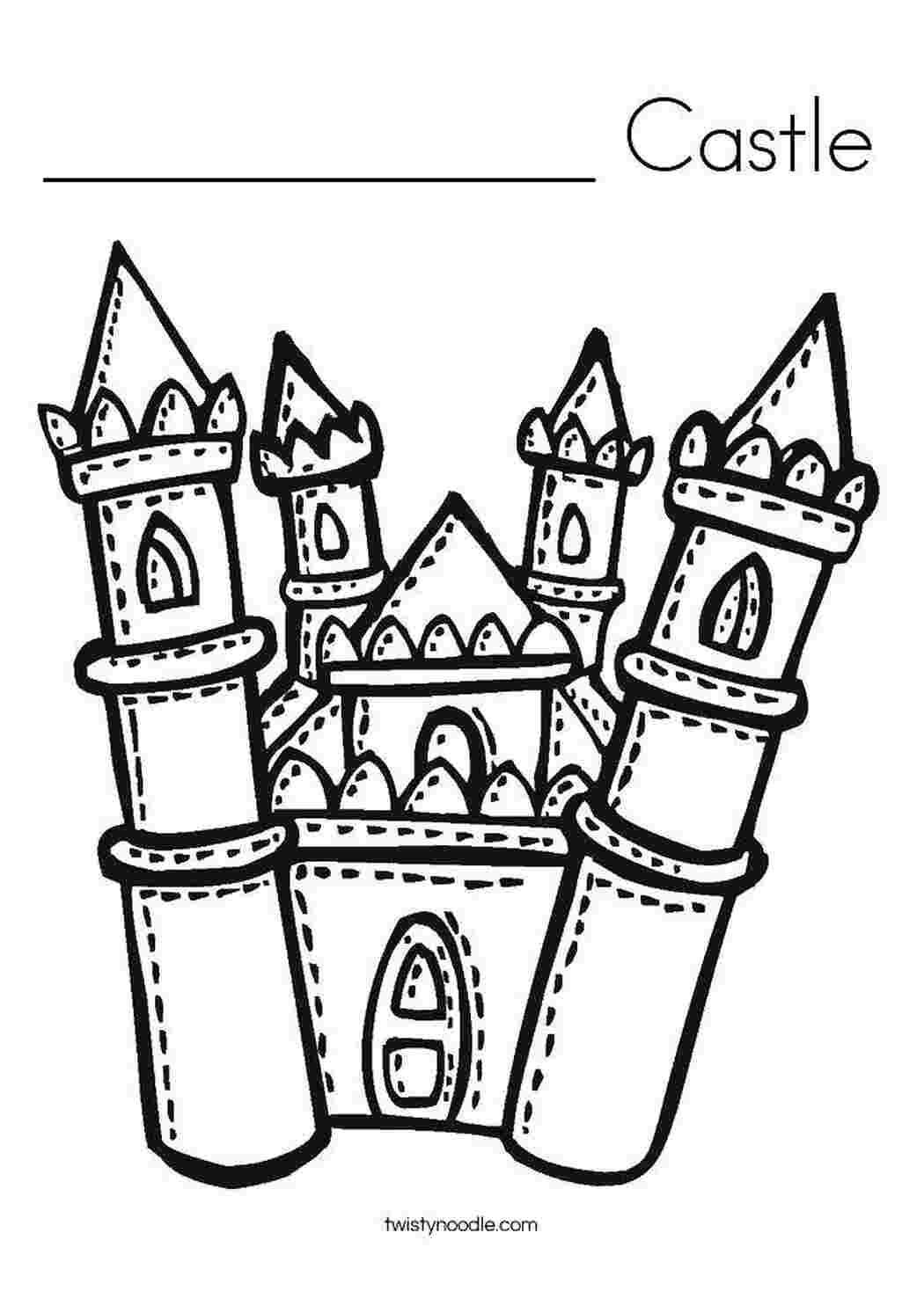 Раскраска Маленький замок