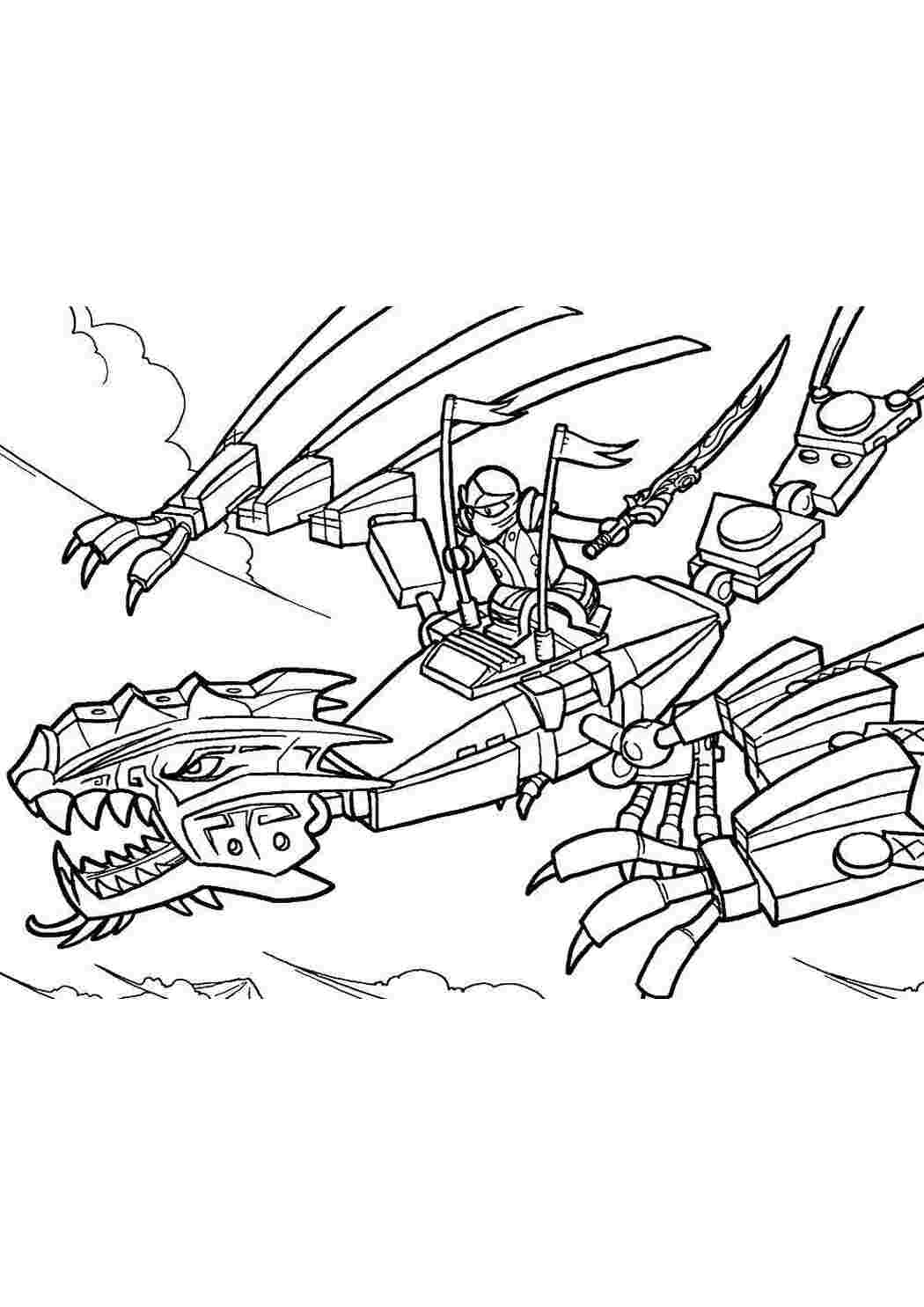 Раскраска Ніндзя з конструктора Лего