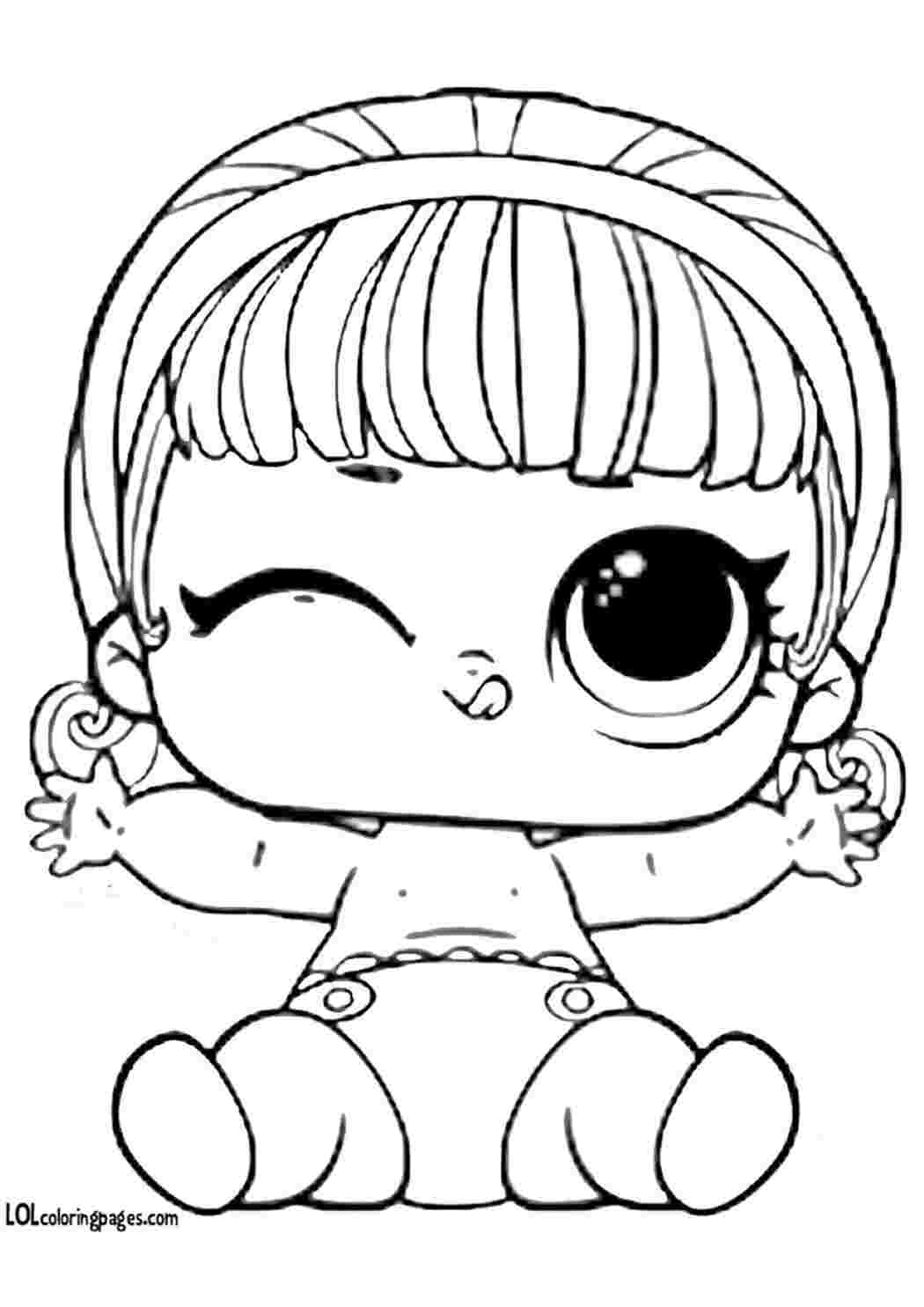 Раскраска Розфарбування з лялькою LOL Lil Go Go Gurl розмальовки ляльок роздрукувати