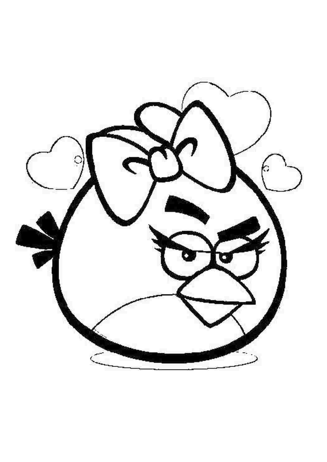 Раскраска Пташка з Angry Birds