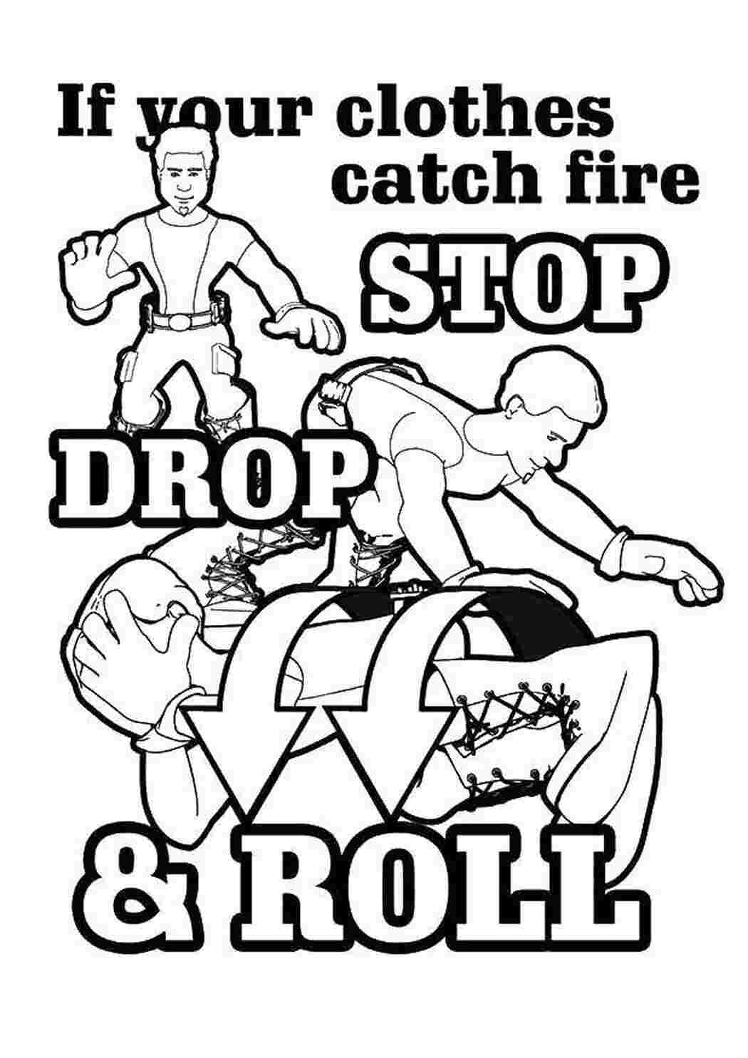 Раскраска Якщо ваш одяг загорівся