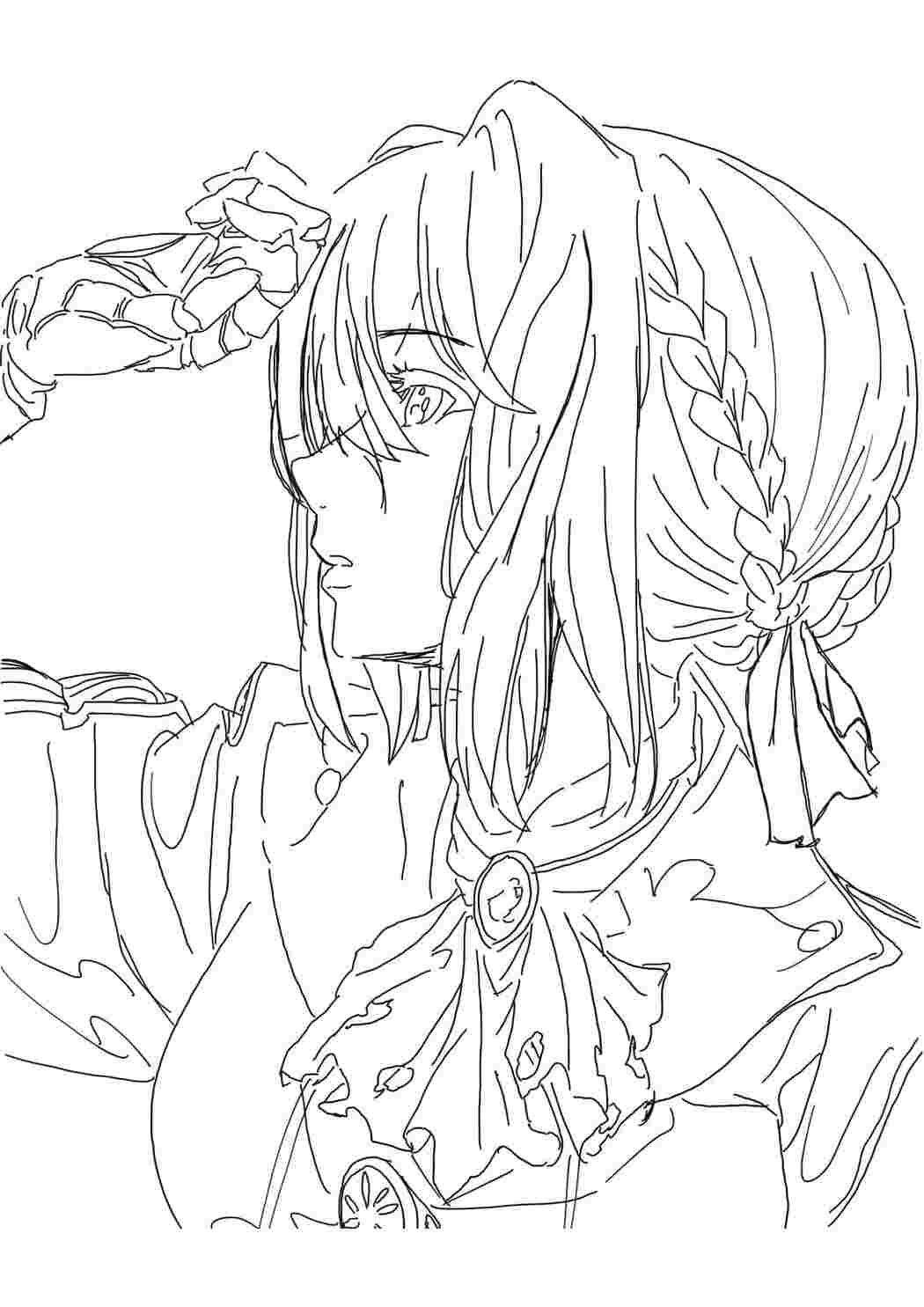 Раскраска Гарні розмальовки Розмальовка Вайолет Евергард Гарна дівчинка