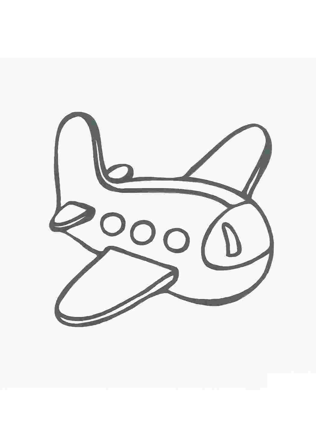 Раскраска Розфарбунки прості розмальовки для малюків літак