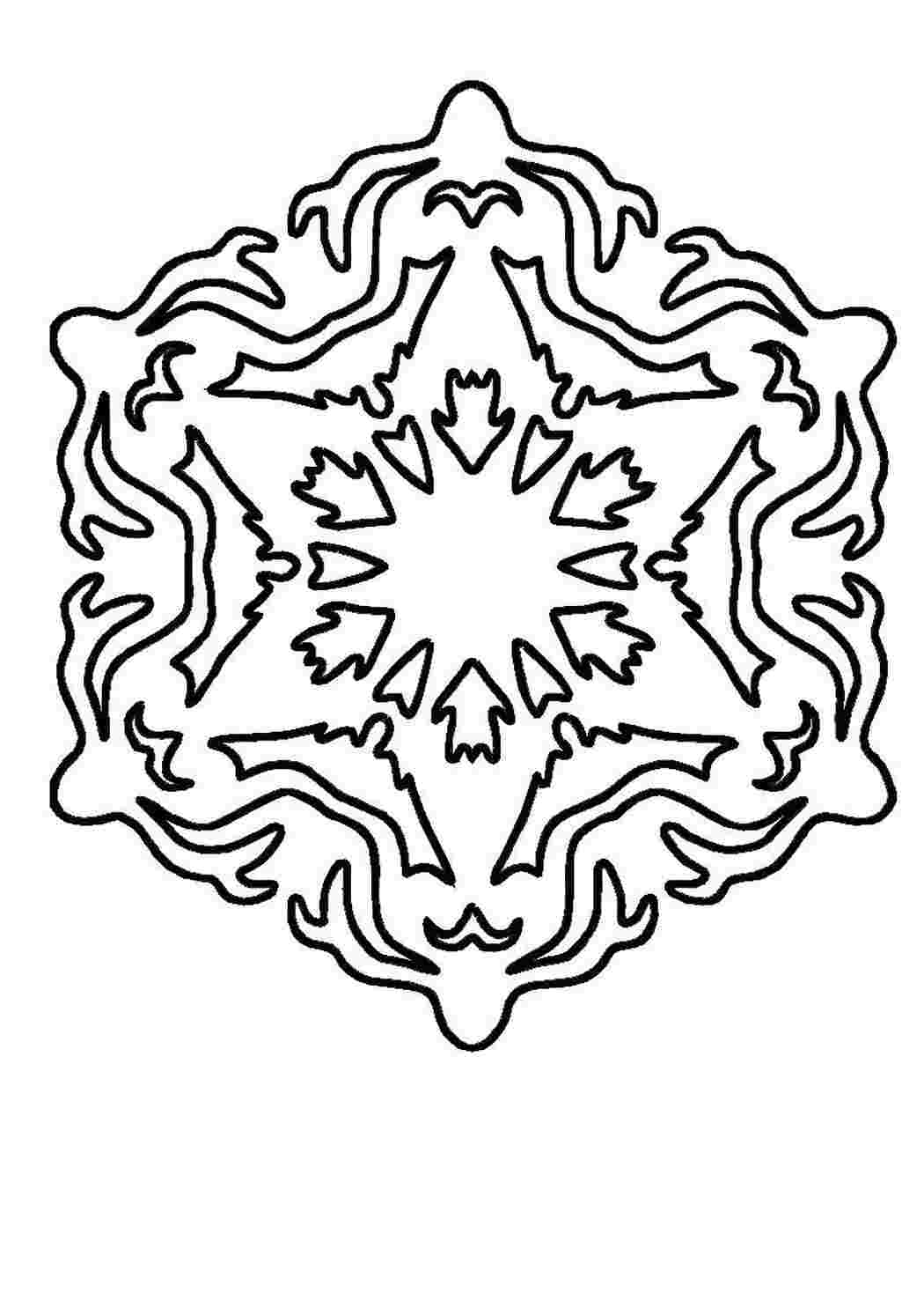 Раскраска Ажурна велика сніжинка
