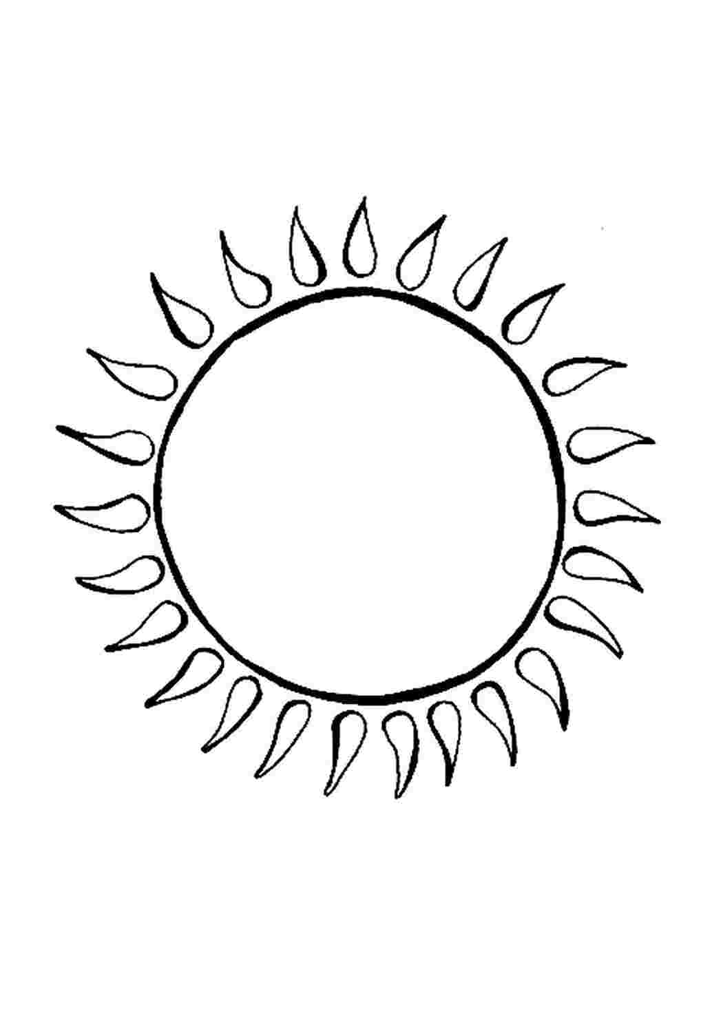 Раскраска Розфарбовки із сонцем для вирізання Трафарети сонця Шаблони для посібів
