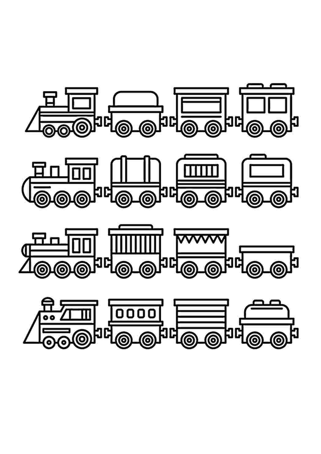 Раскраска Чудові розмальовки Потяг розмальовка для малюків