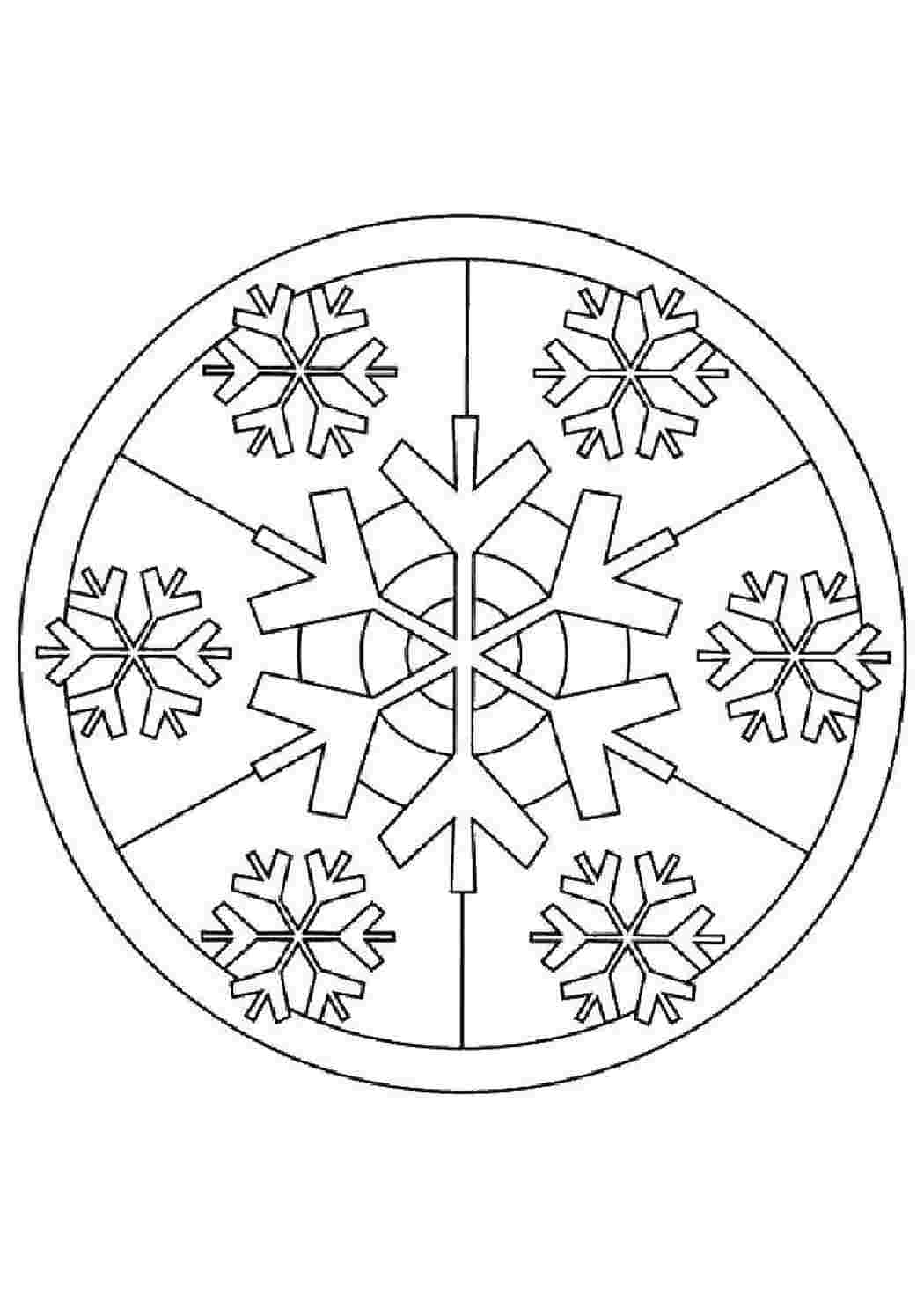 Раскраска Сніжинки