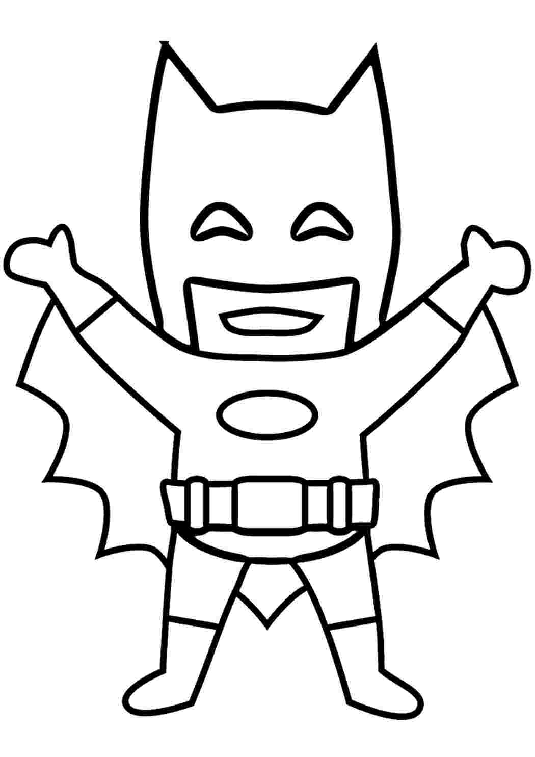 Раскраска Гарні розмальовки Маленький Бетмен розмальовка для малюків