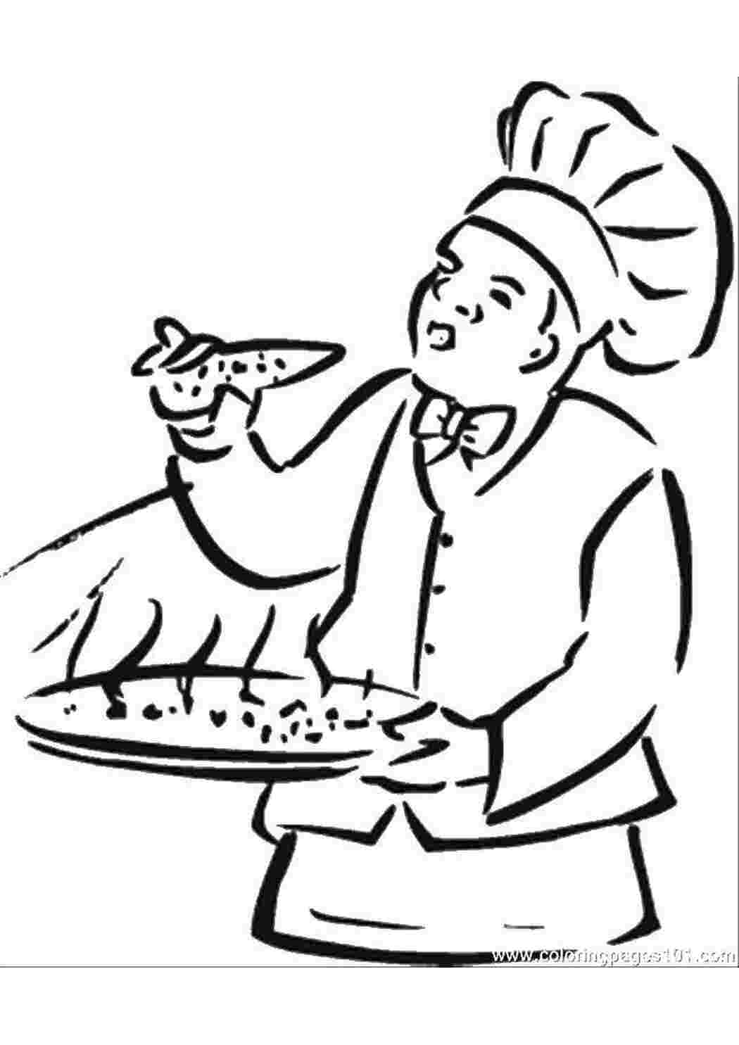 Раскраска Кухар у шапці