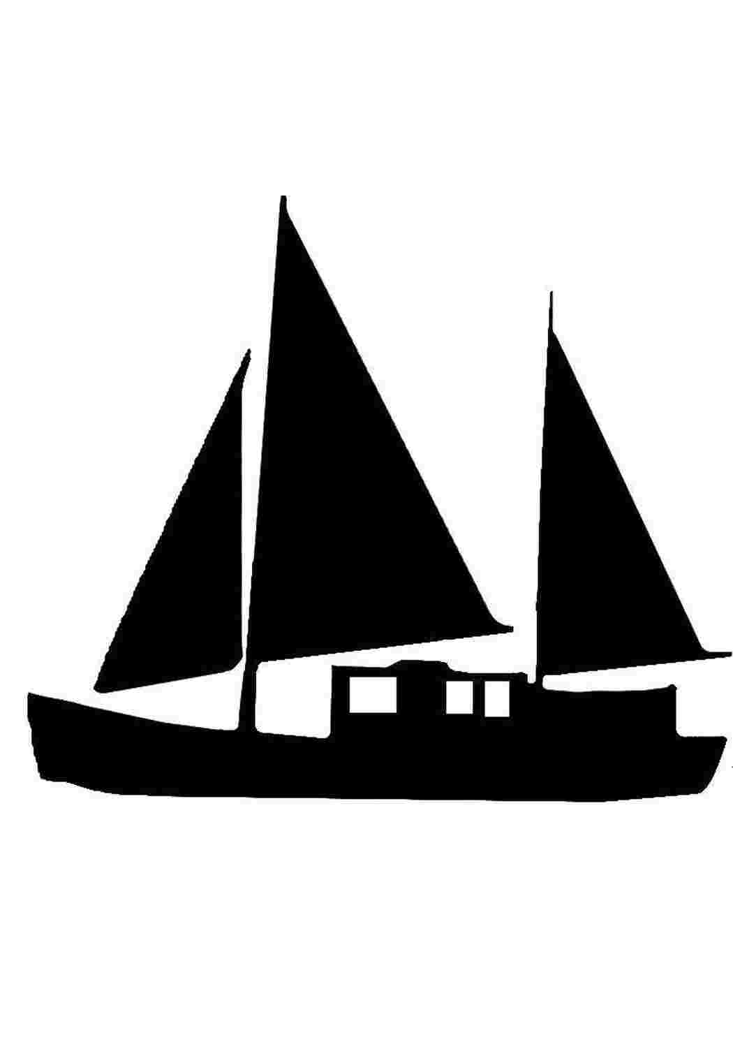 Раскраска Контур корабля