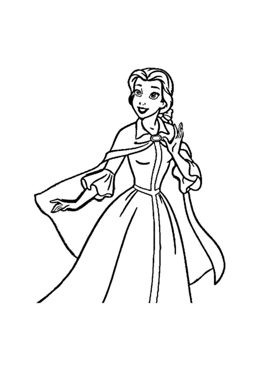 Раскраска Гарні розмальовки Щаслива принцеса