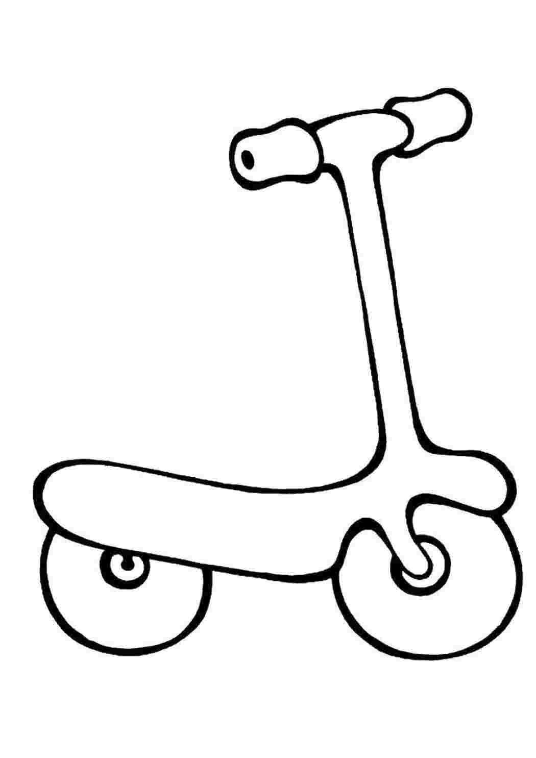 Раскраска Самокат