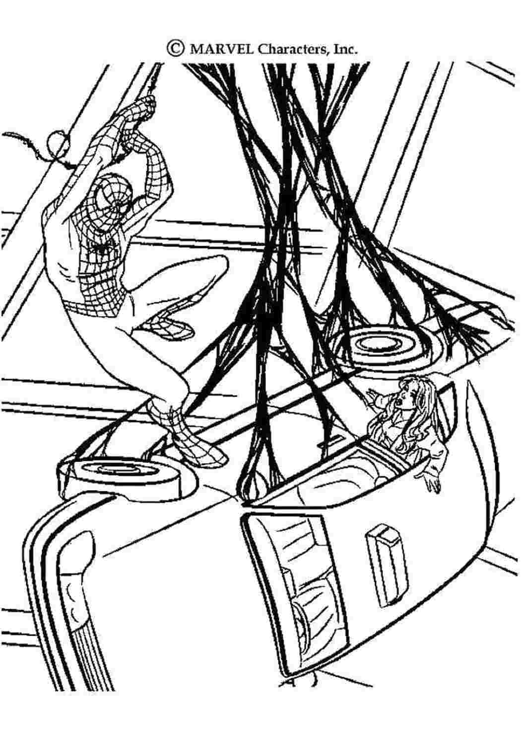 Раскраска Розфарбування Людина павук
