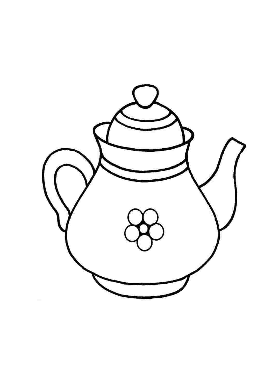 Раскраска чайник