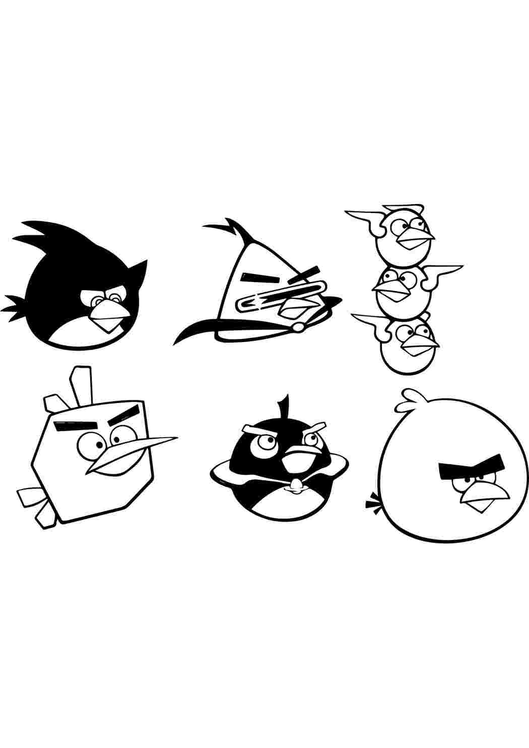 Раскраска Пташки з Angry Birds