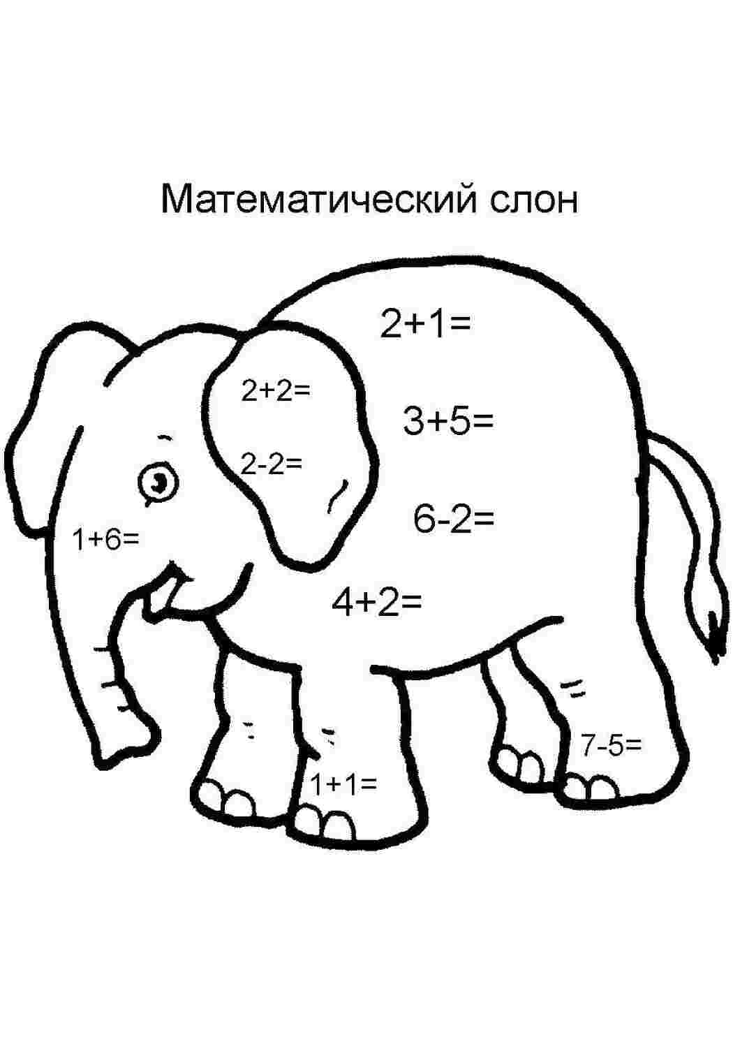 Раскраска Слон