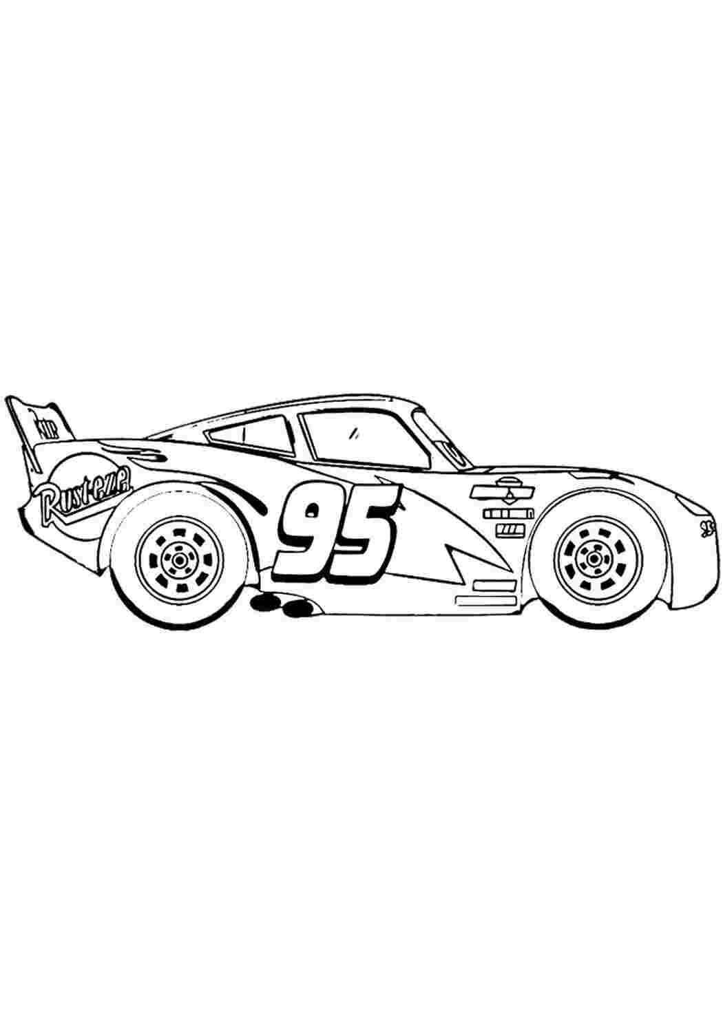 Раскраска Гарні розмальовки Стильна машина Блискавка Маквін