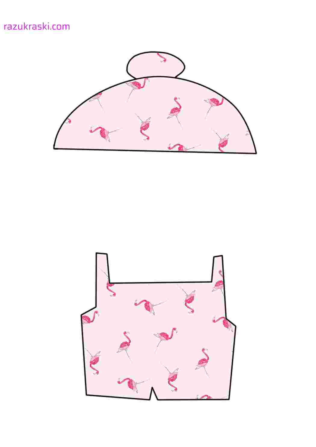 Раскраска Гарні розмальовки Розфарбування Одяг для Лалафанфан Гарний одяг для ляльки Лалафанфан