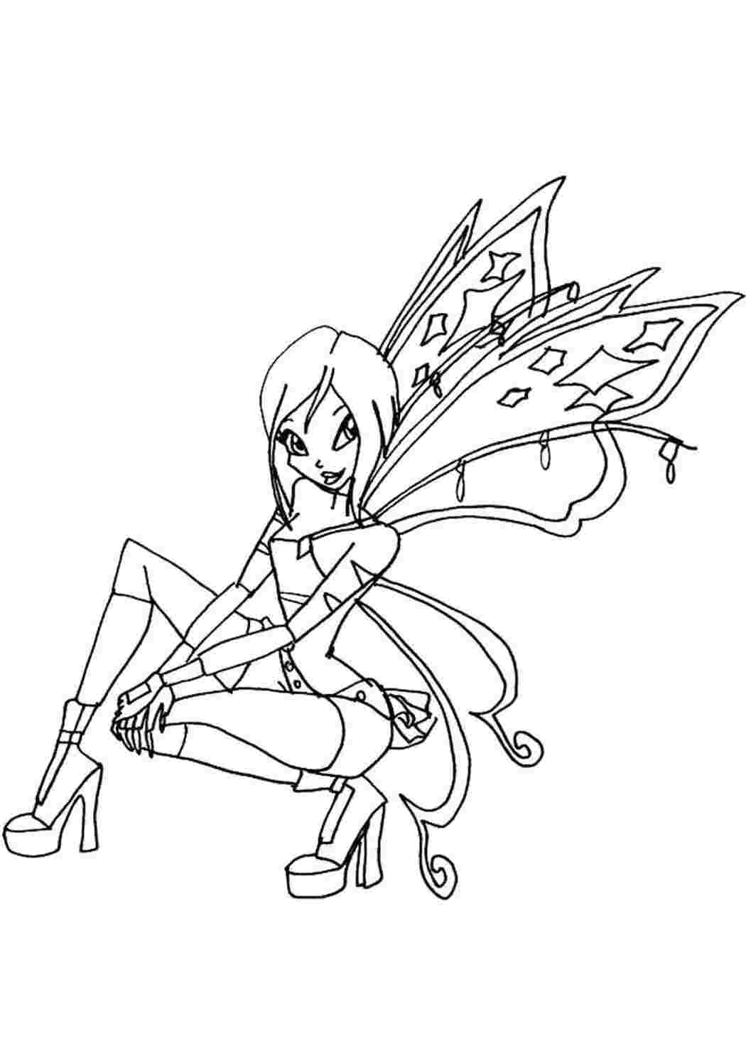 Раскраска Персонаж з мультфільму Winx