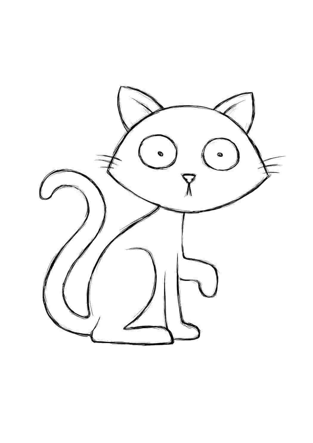 Раскраска Смішний котенок