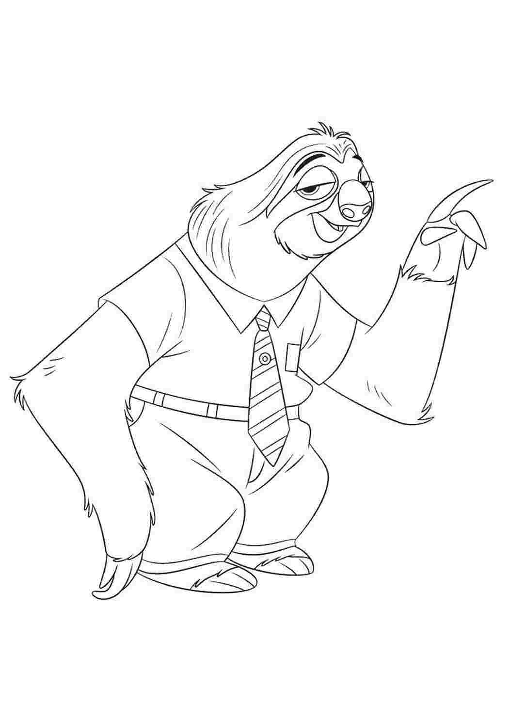 Раскраска Лінивець