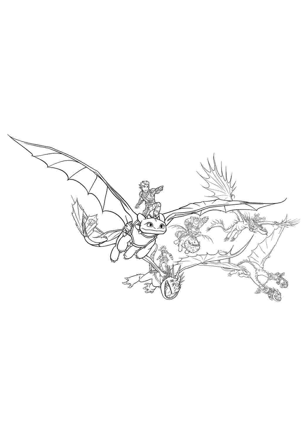 Раскраска Гарні розмальовки Розфарбування Як приручити дракона 3 Мультфільм