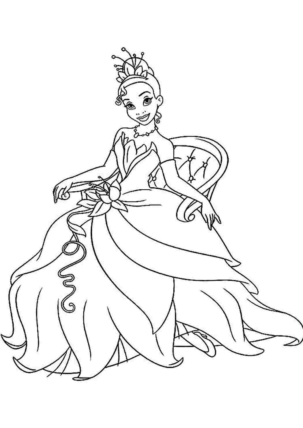 Раскраска Принцеса та жаба