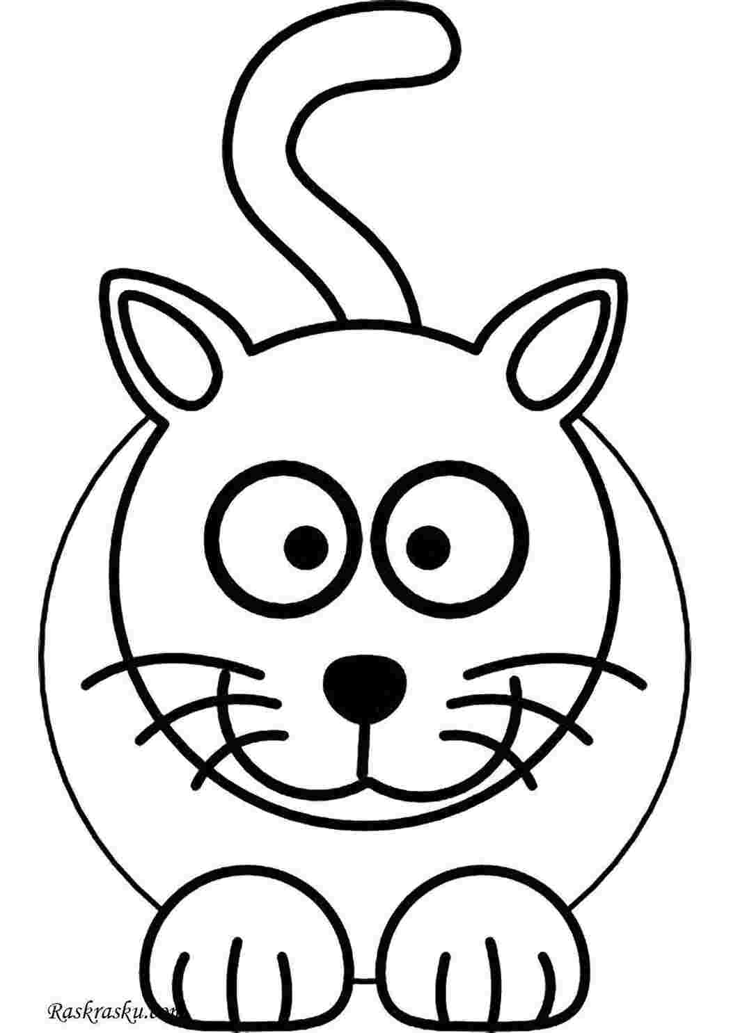 Раскраска Округлий кіт