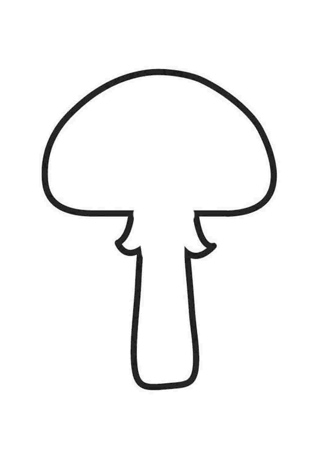 Раскраска Розфарбовування контурів грибів для вирізання з паперу для найменших