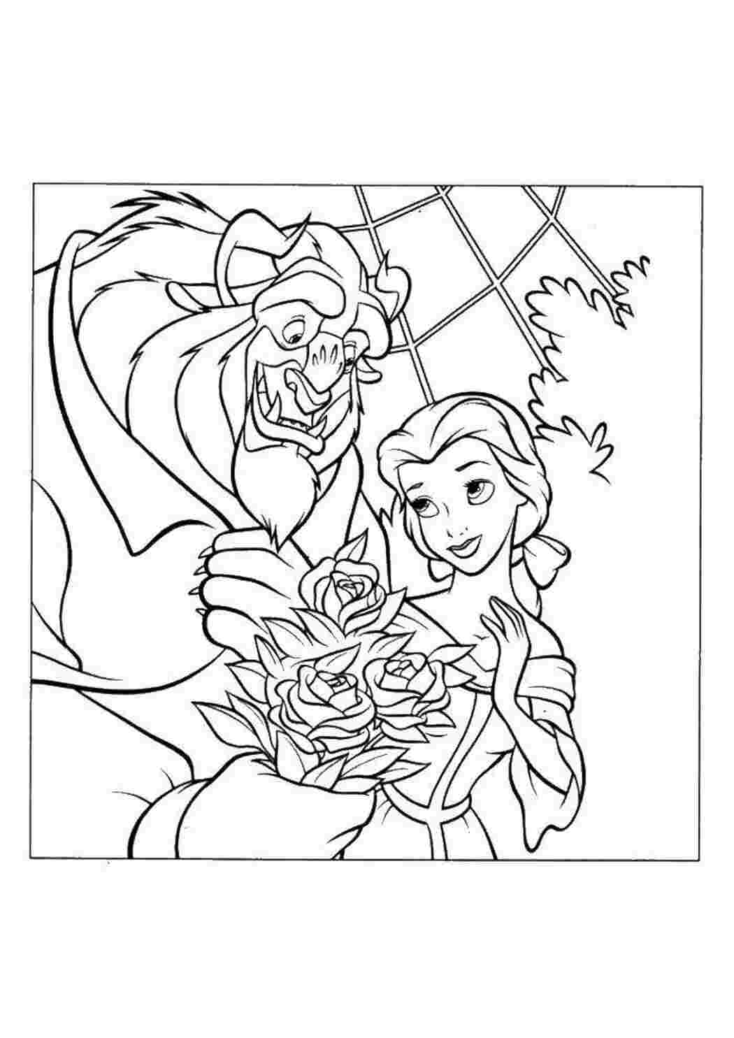 Раскраска Краса і звір