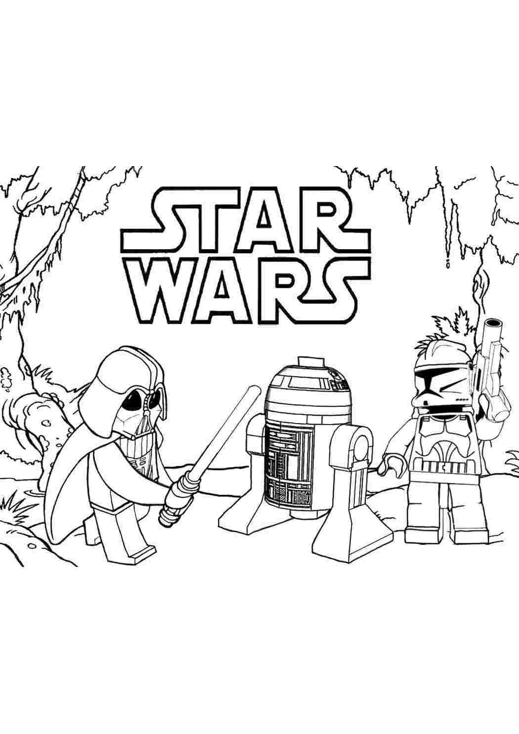 Раскраска Зоряні війни лего