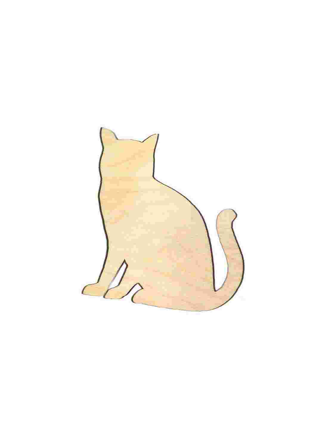 Раскраска Контур кошки