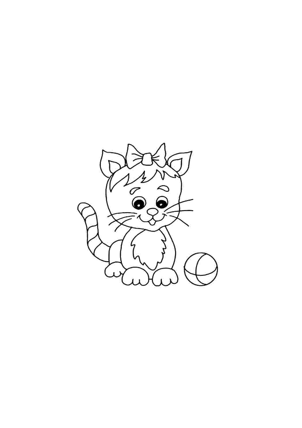 Раскраска Котик