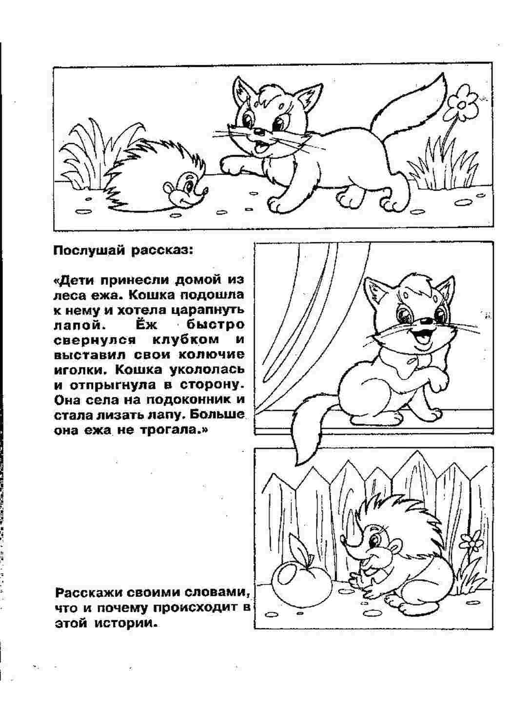 Раскраска Розвиваюча розмальовка Розвиток мовлення