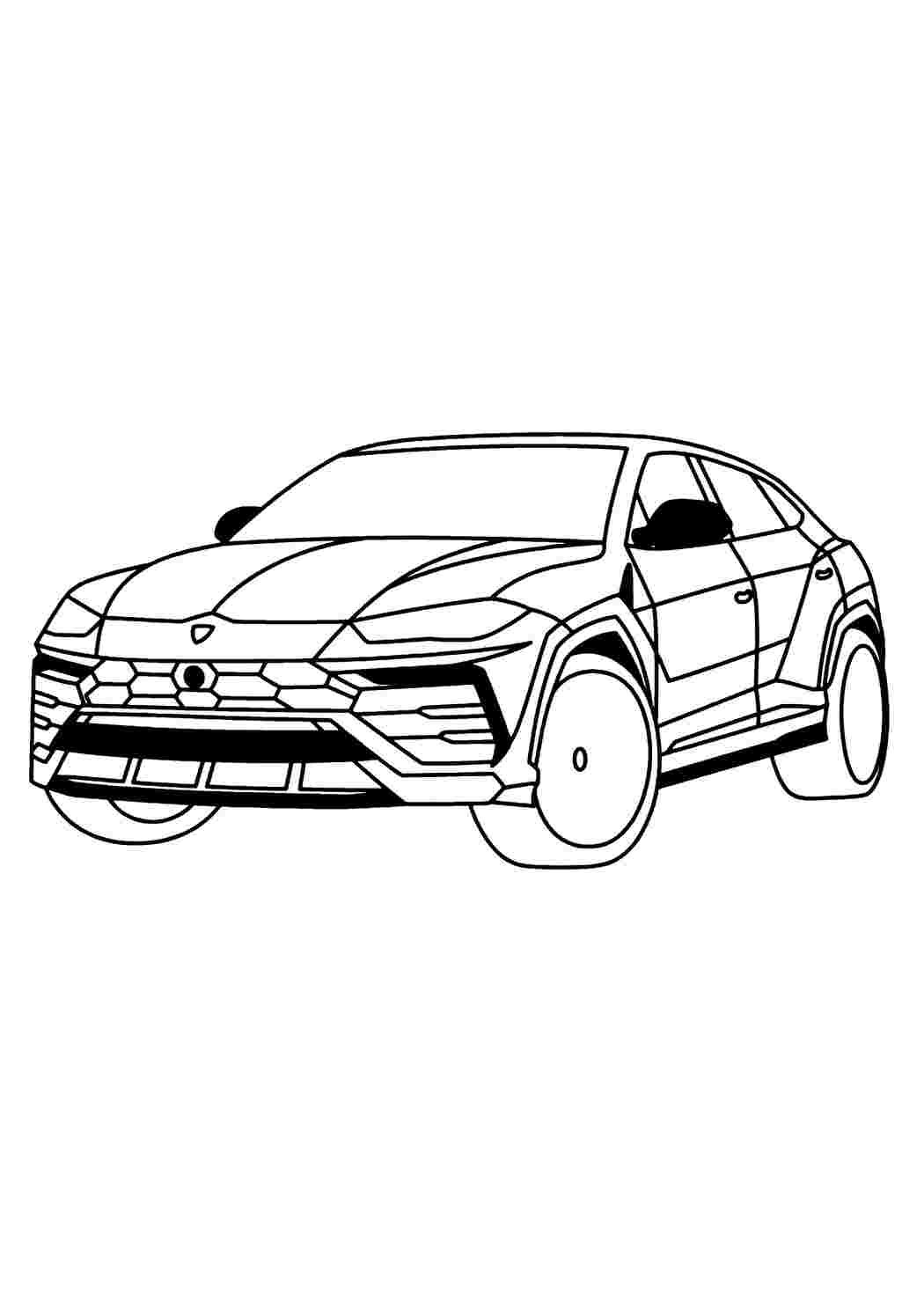 Раскраска Гарні розмальовки Розфарбування Lamborghini Lamborghini Urus Для дітей