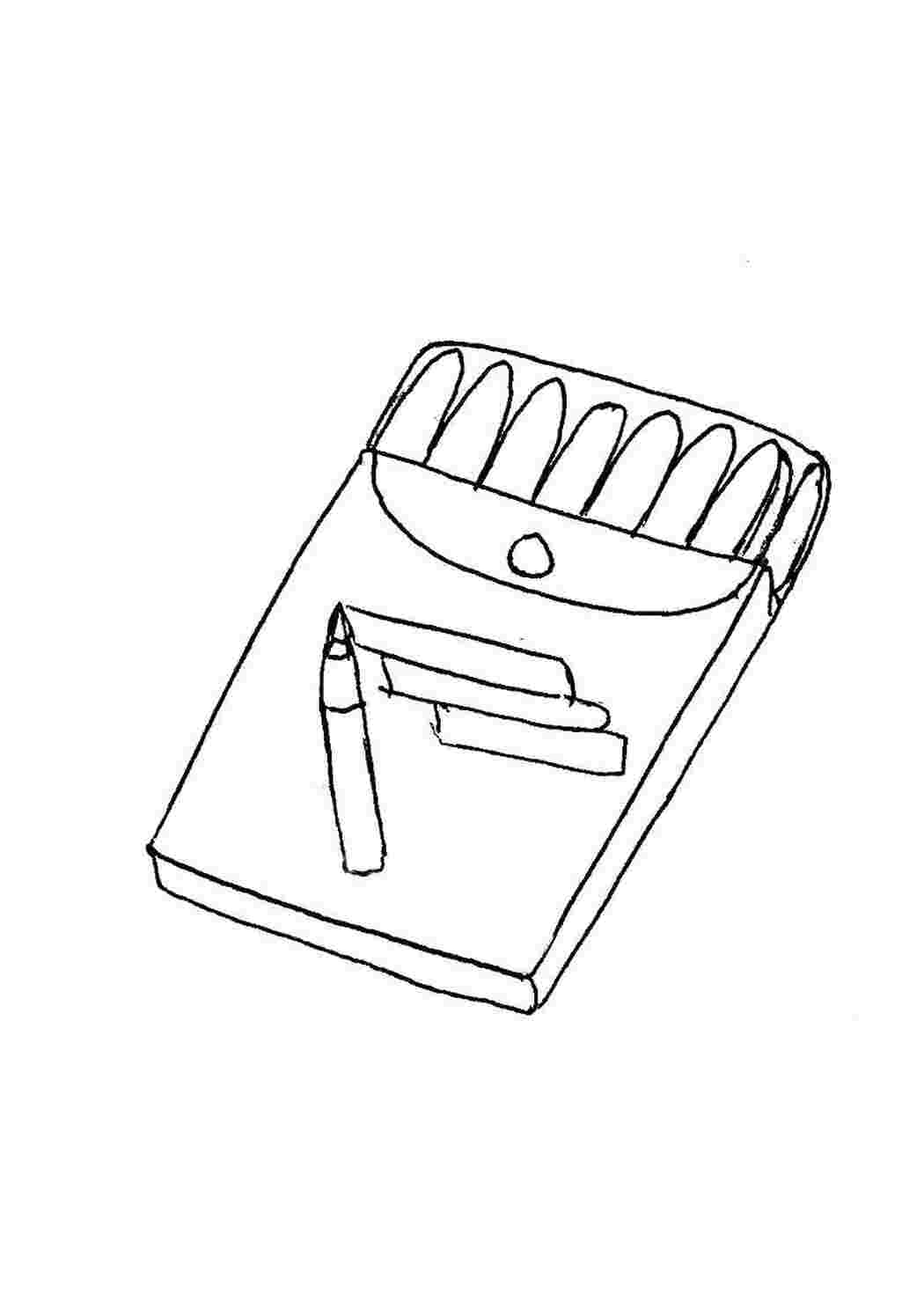 Раскраска Коробка з фломастерами