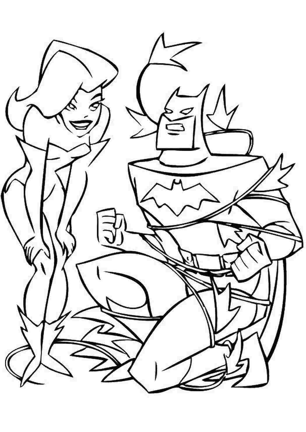 Раскраска Бетмен з дівчиною