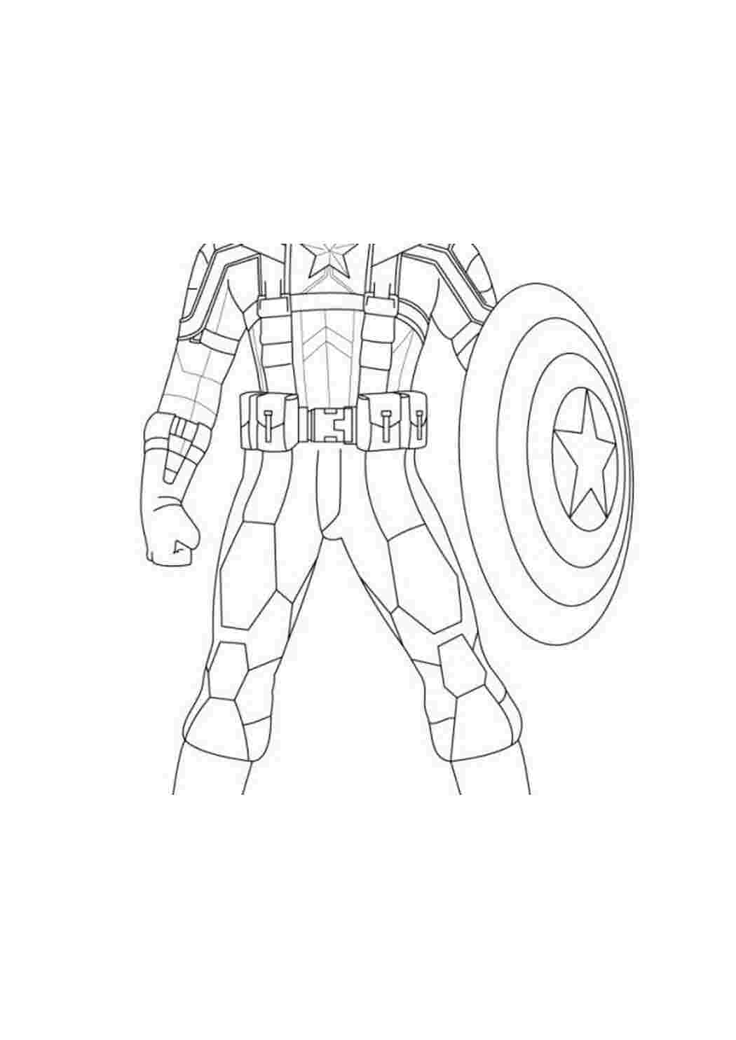 Раскраска Перший месник Капітан Америка Фільми Marvel