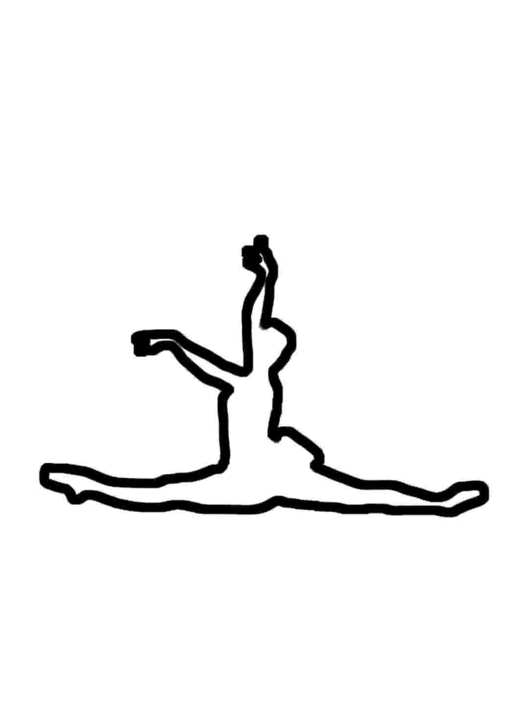 Раскраска Розфарбунки контури балерина для вирізання з паперу дітям для поделок для трафаретів