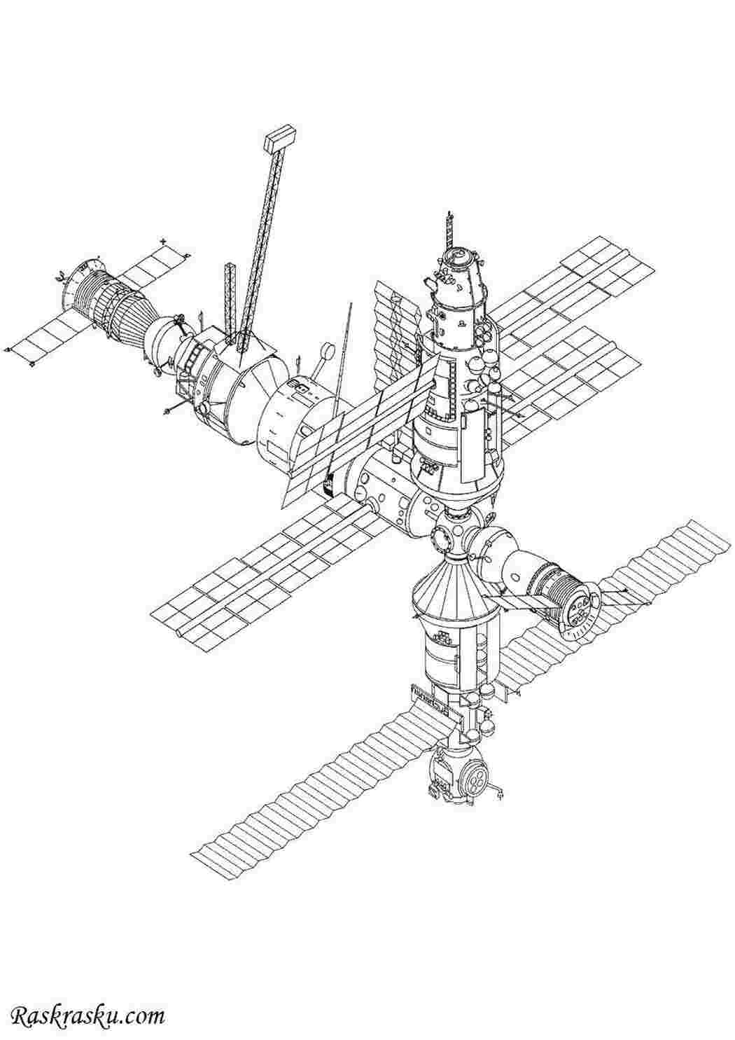 Раскраска Супутник