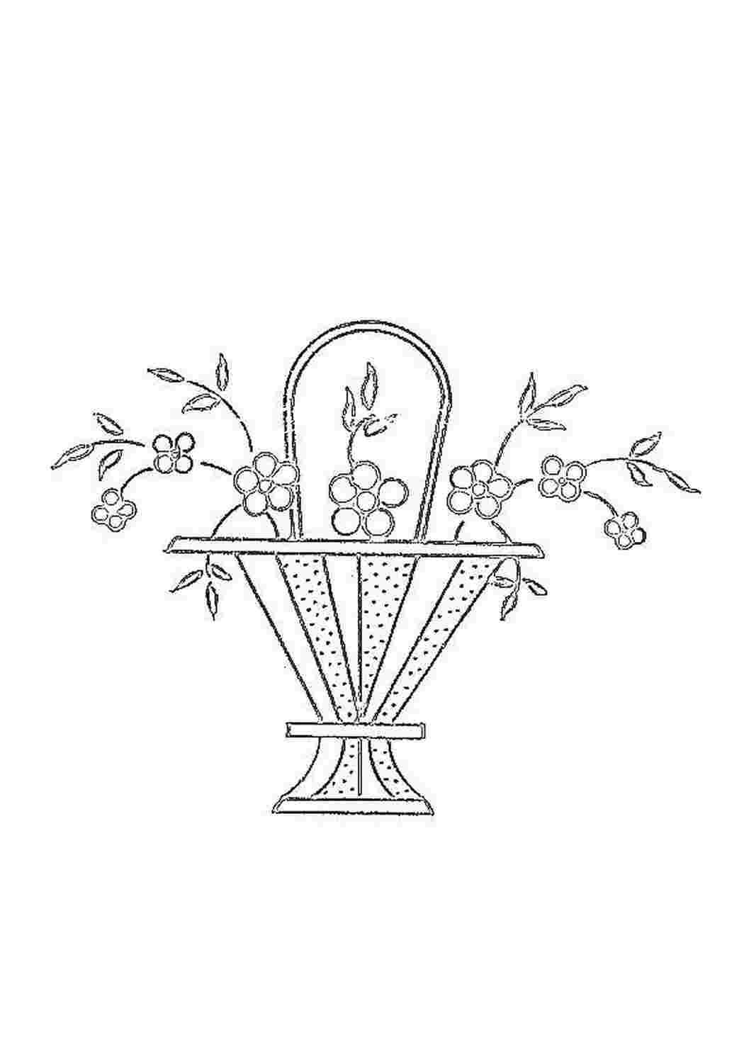 Раскраска Квіти у вазі